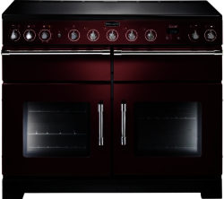 RANGEMASTER  Excel 110 Electric Induction Range Cooker - Cranberry & Chrome